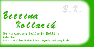 bettina kollarik business card